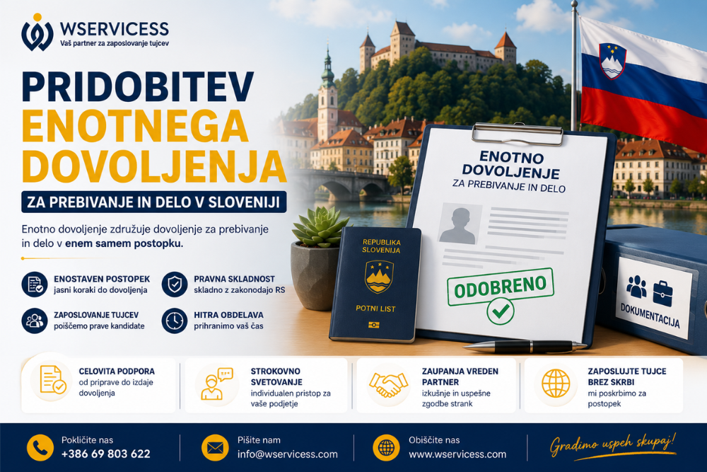 Pridobitev Enotnega Dovoljenja v Sloveniji