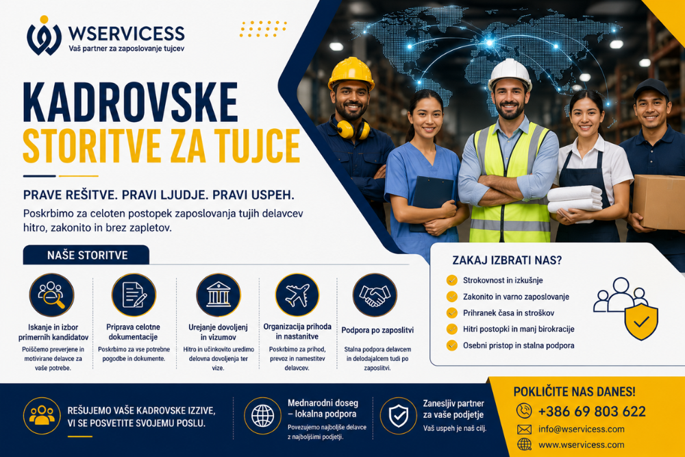 Kadrovske Storitve za Tujce v Sloveniji