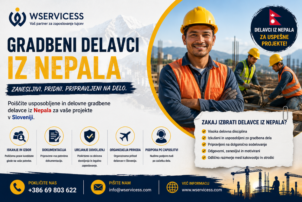 Gradbeni Delavci iz Nepala v Sloveniji