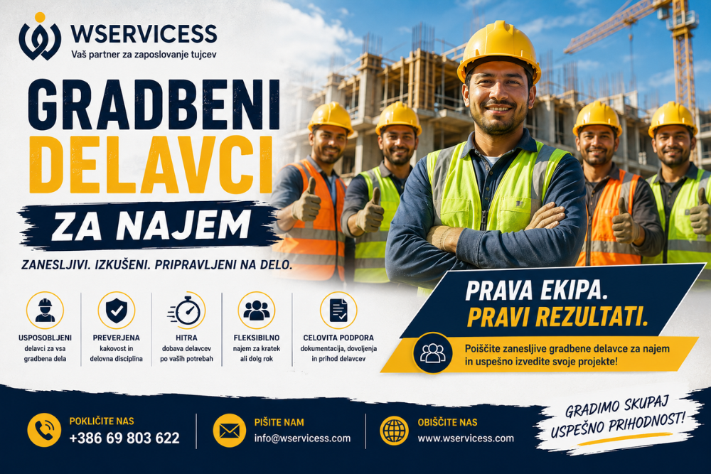 Gradbeni Delavci za Najem v Sloveniji