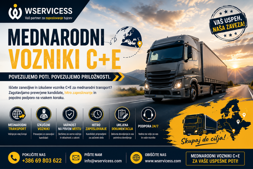 Mednarodni Vozniki C+E v Sloveniji